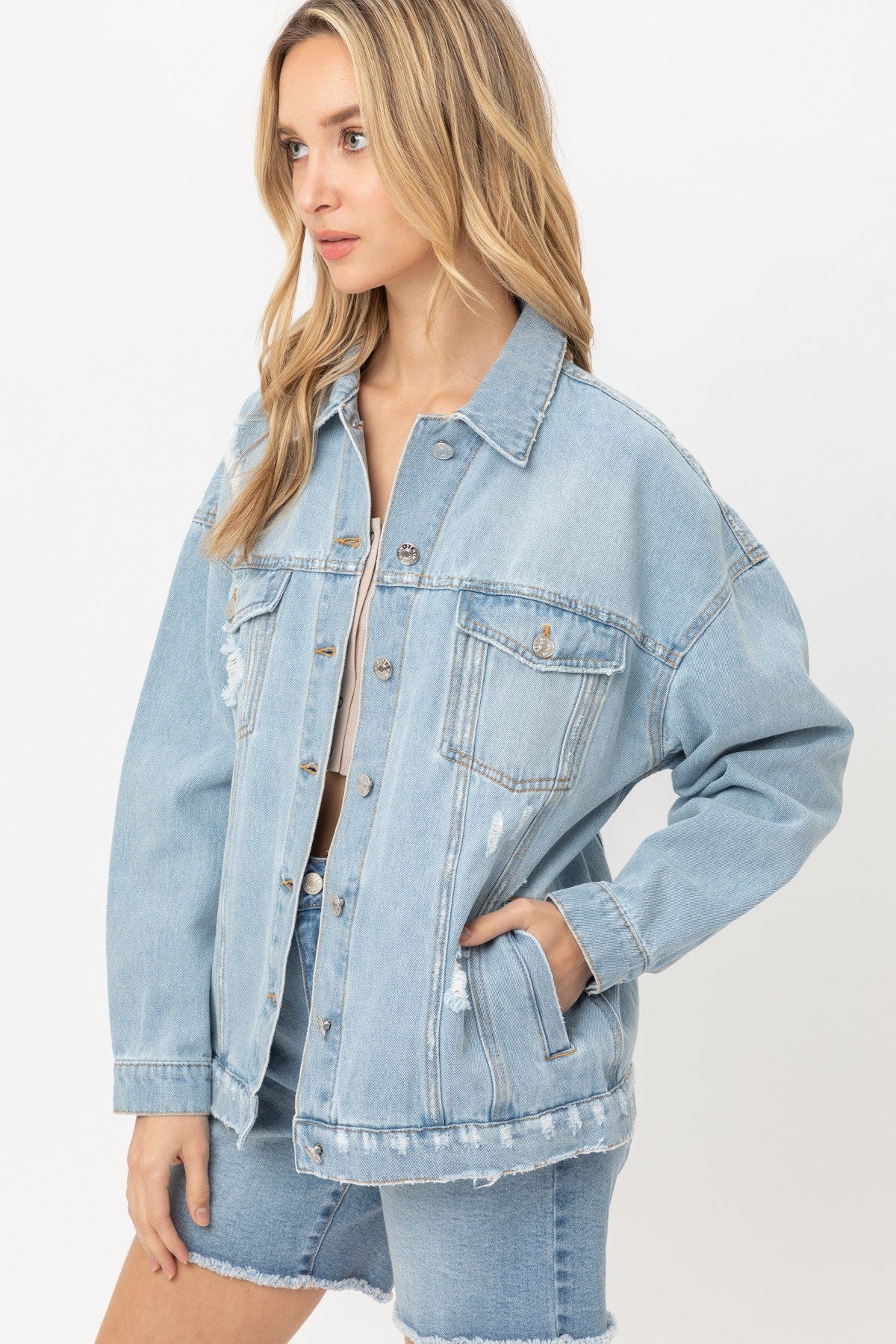 Veste surdimensionnée en jean