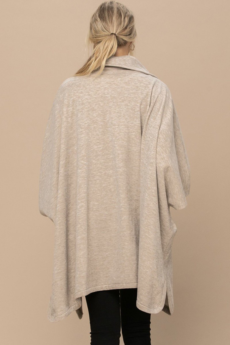 Veste trench surdimensionnée en tricot uni