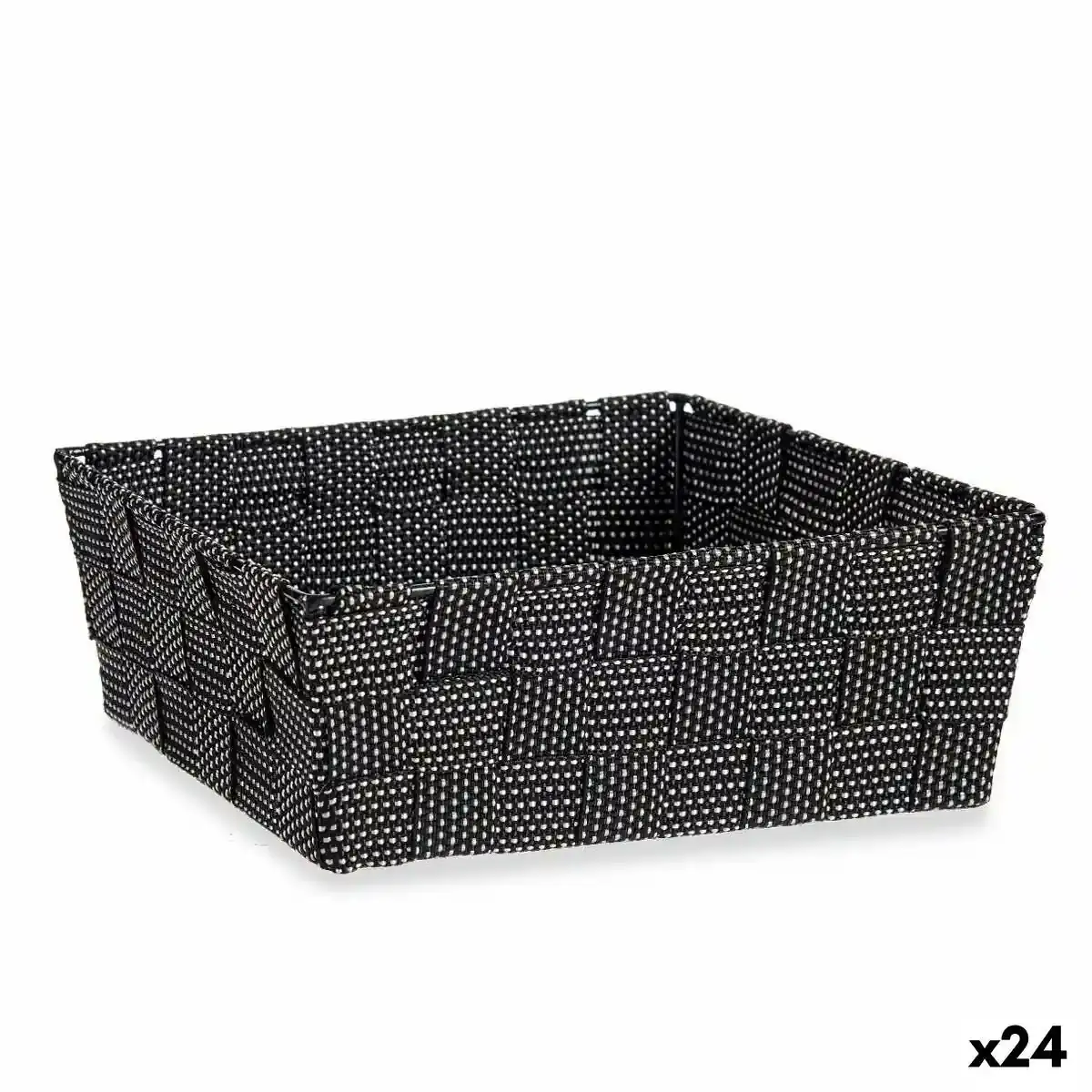 Panier tressage tissu noir 2 4 l 20 x 8 x 24_8361. DIAYTAR COTE D'IVOIRE - Où Chaque Détail Fait la Différence. Parcourez notre sélection soignée et choisissez des articles qui rehaussent votre quotidien, du fonctionnel à l'esthétique.