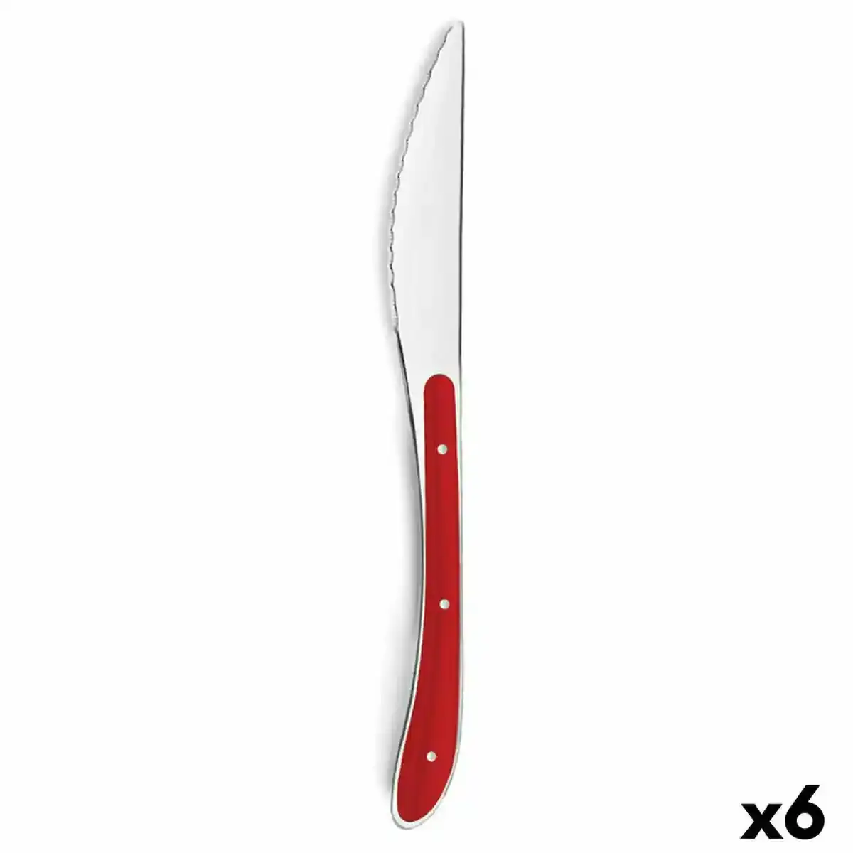 Couteau de table amefa bistro metal bicolore 23 cm pack 6x _3351. DIAYTAR COTE D'IVOIRE - Où Choisir est un Acte de Création. Naviguez à travers notre plateforme et choisissez des produits qui complètent votre histoire personnelle.