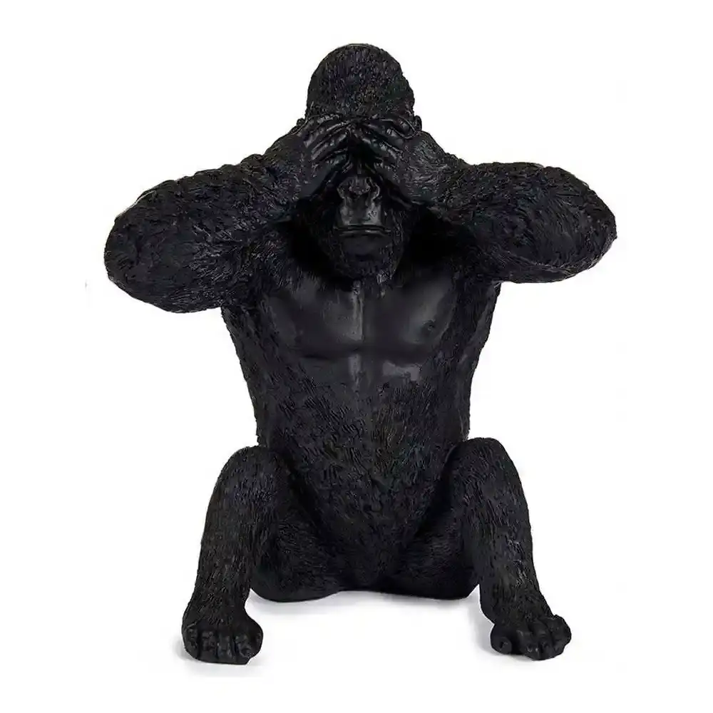 Figurine decorative gorille en resine noire 11 x 18 x 17_7464. Votre Destination de Choix: DIAYTAR COTE D'IVOIRE - Où l'Authenticité Rencontre la Commodité. Faites l'expérience de magasiner en ligne pour des articles qui incarnent la richesse culturelle et la modernité du Côte d'Ivoire.