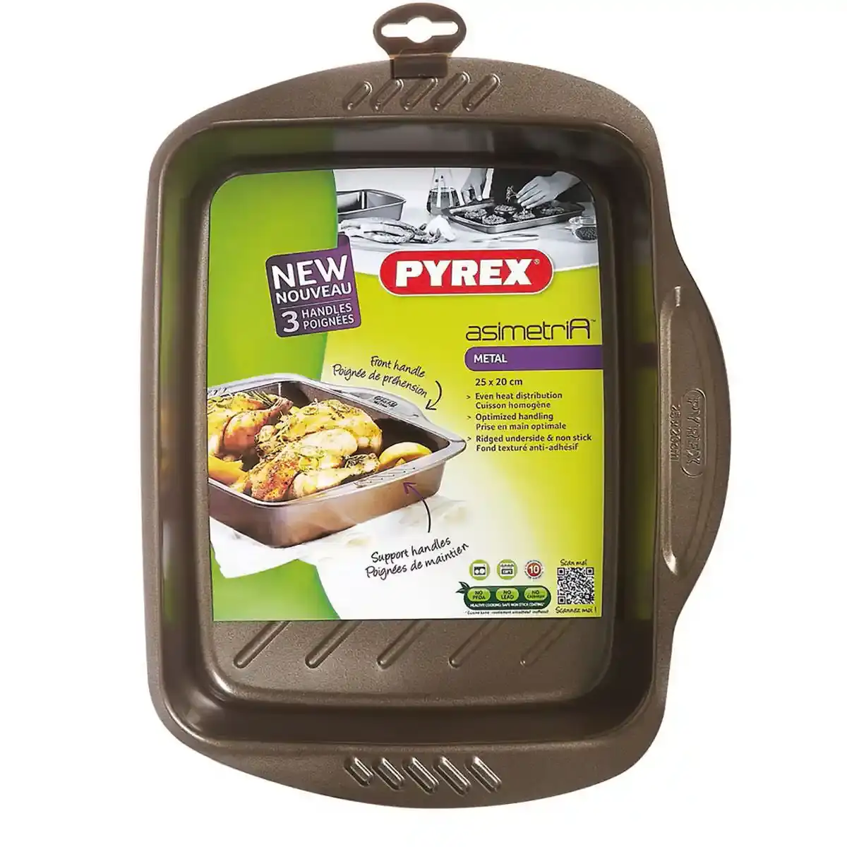 Plat a four pyrex asimetria rectangulaire metal 25 x 20 cm_1262. DIAYTAR COTE D'IVOIRE - Votre Destination pour un Shopping Réfléchi. Découvrez notre gamme variée et choisissez des produits qui correspondent à vos valeurs et à votre style de vie.
