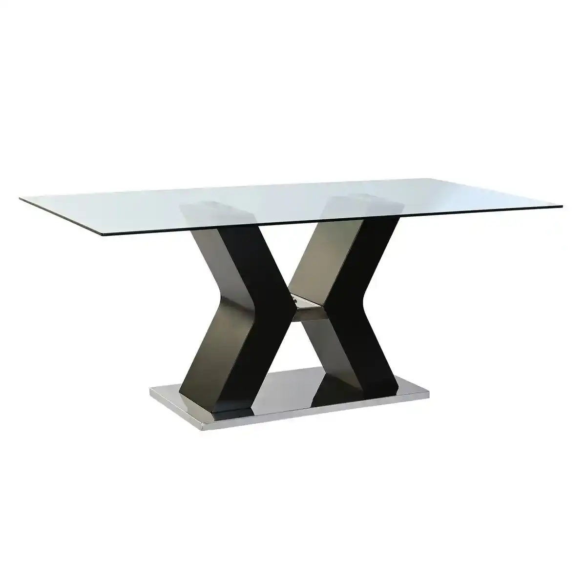 Table a manger dkd home decor verre trempe noir bois mdf_3623. Bienvenue chez DIAYTAR COTE D'IVOIRE - Où le Shopping Rime avec Diversité. Plongez dans notre univers de produits et découvrez des trésors qui représentent la richesse culturelle du Côte d'Ivoire.