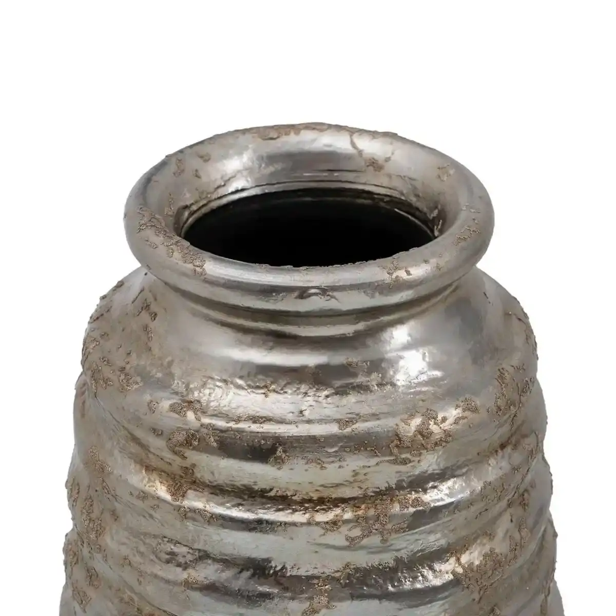 Vase ceramique argent 16 x 16 x 40 cm_7401. Bienvenue sur DIAYTAR COTE D'IVOIRE - Où Chaque Produit a son Histoire. Découvrez notre sélection unique et choisissez des articles qui racontent la richesse culturelle et artistique du Côte d'Ivoire.