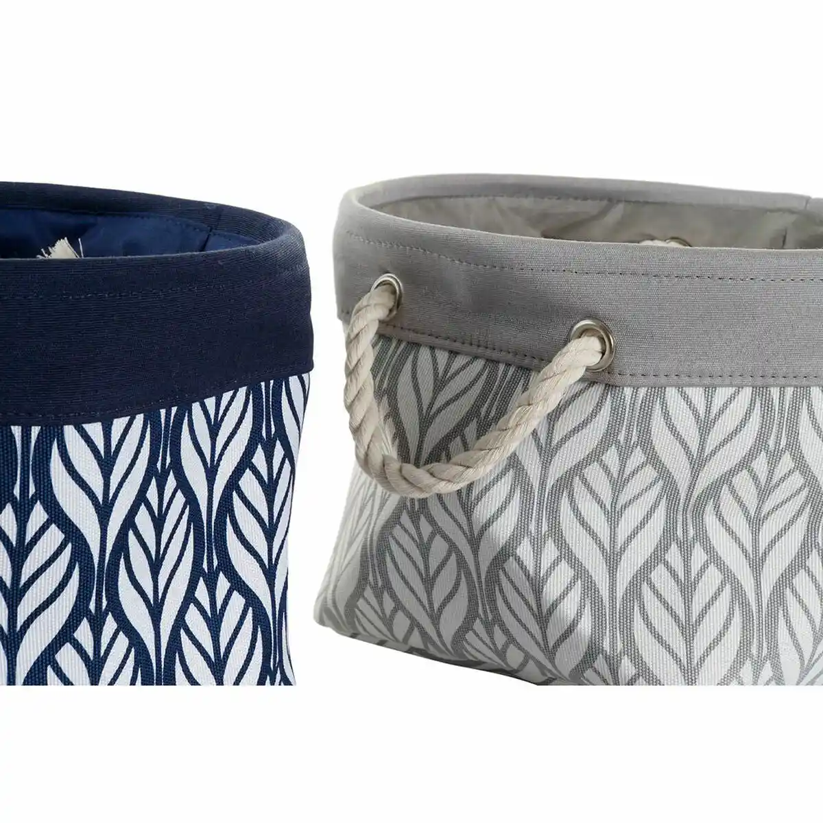 Panier dkd home decor 8424001856411 gris polyester blanc bleu marine 29_8181. Entrez dans l'Univers de DIAYTAR COTE D'IVOIRE - Où la Tradition S'unit à la Modernité. Explorez notre sélection pour trouver des produits qui allient héritage et innovation.