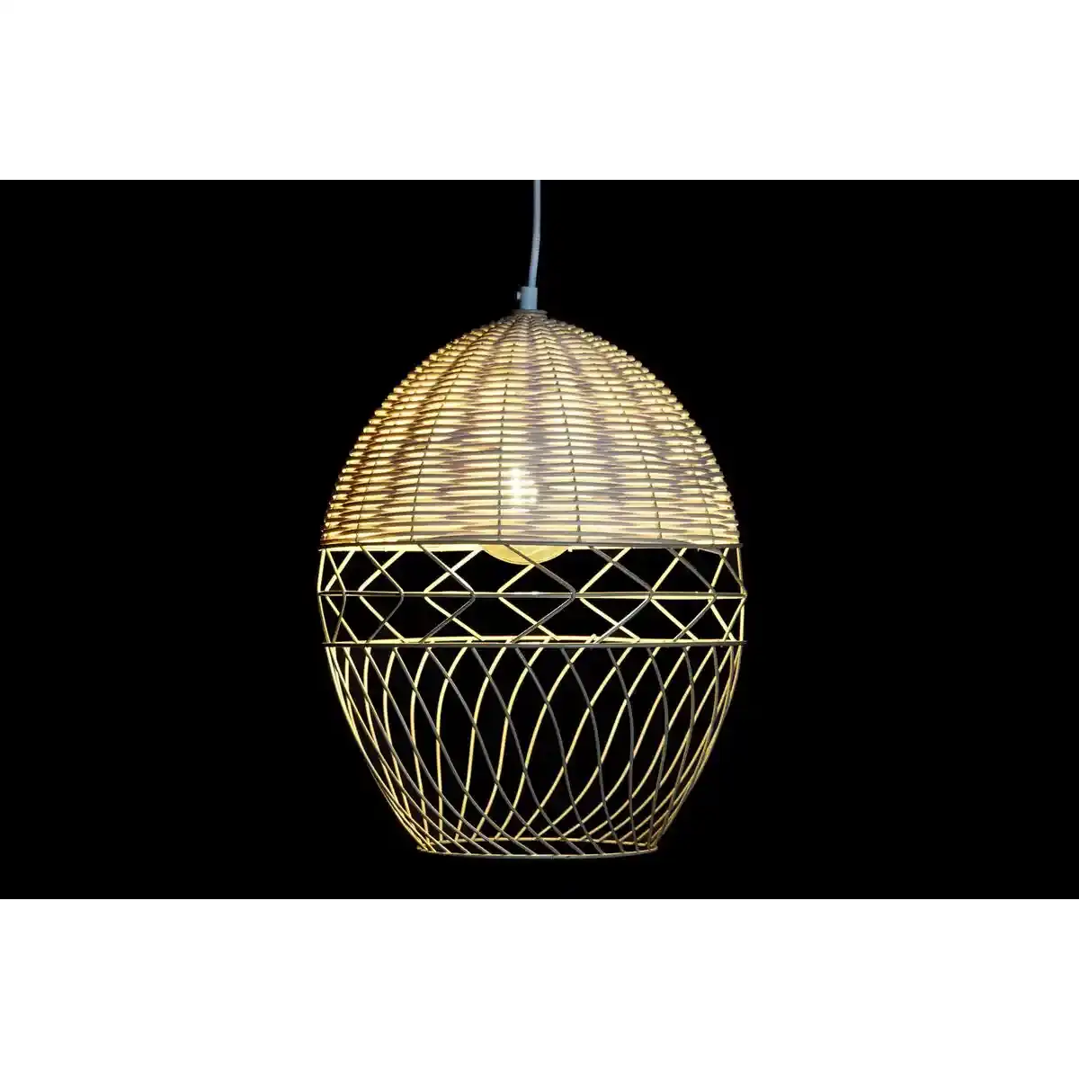 Plafonnier dkd home decor metal blanc marron clair rotin 50 w_9786. DIAYTAR COTE D'IVOIRE - Votre Boutique en Ligne, Votre Choix Illimité. Parcourez nos rayons et découvrez des produits qui vous inspirent, de la mode à la maison et bien plus.
