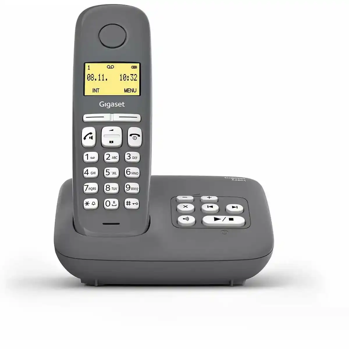 Téléphone sans fil Gigaset A280A DECT Gris Répondeur automatique (Reconditionné A)