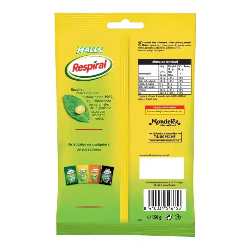 Bonbons respiral citron 150 g _4168. DIAYTAR COTE D'IVOIRE - Où la Qualité est Notre Engagement. Explorez notre boutique en ligne pour découvrir des produits conçus pour vous apporter satisfaction et plaisir.