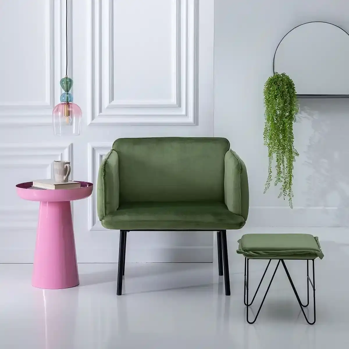 Pouf tissu synthetique metal 40 x 40 x 35 cm vert_7970. DIAYTAR COTE D'IVOIRE - Votre Plaisir Shopping à Portée de Clic. Explorez notre boutique en ligne et trouvez des produits qui ajoutent une touche de bonheur à votre vie quotidienne.
