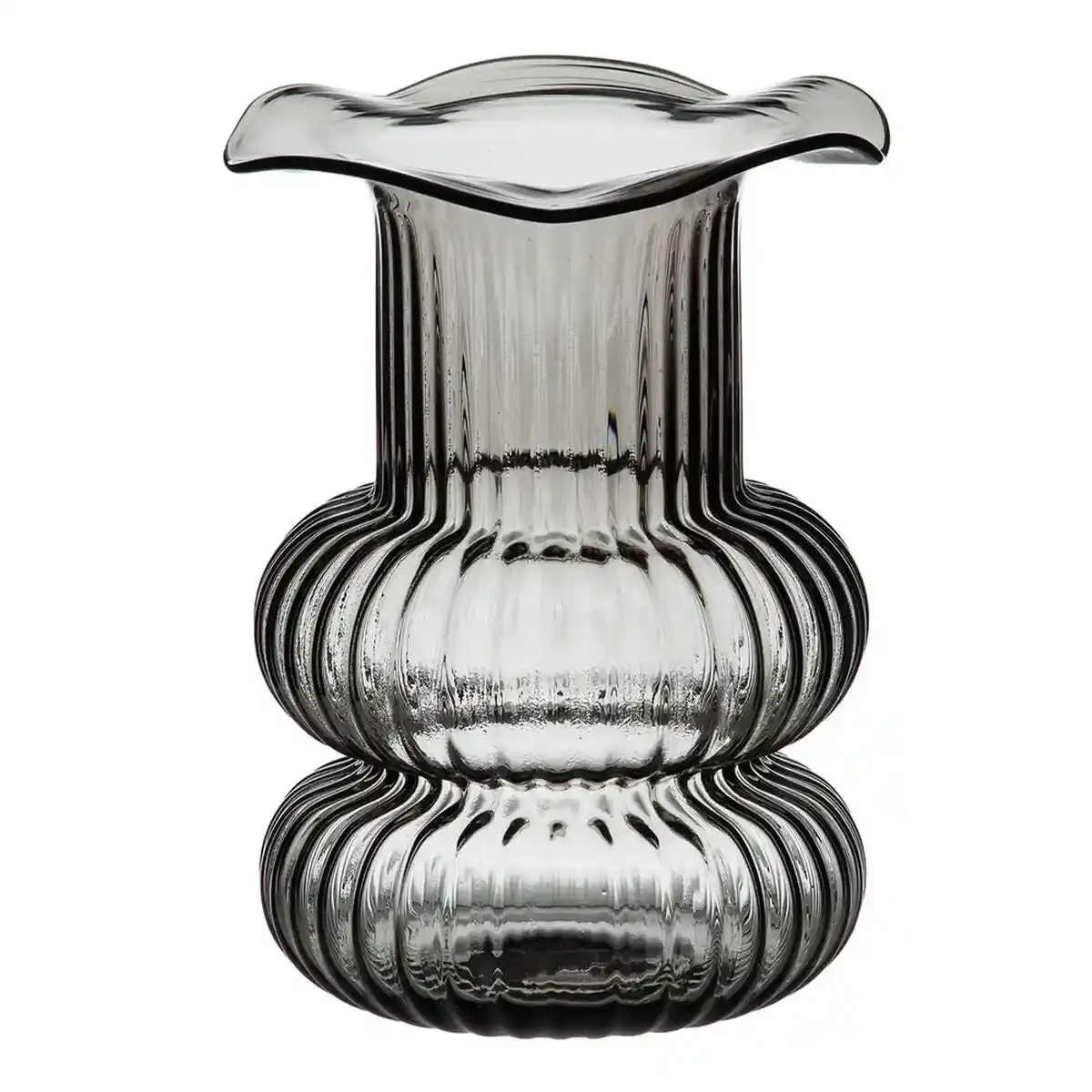 Vase verre gris 16 5 x 16 5 x 25 cm_8463. DIAYTAR COTE D'IVOIRE - Là où Chaque Produit Évoque une Émotion. Parcourez notre catalogue et choisissez des articles qui vous touchent et qui enrichissent votre expérience.