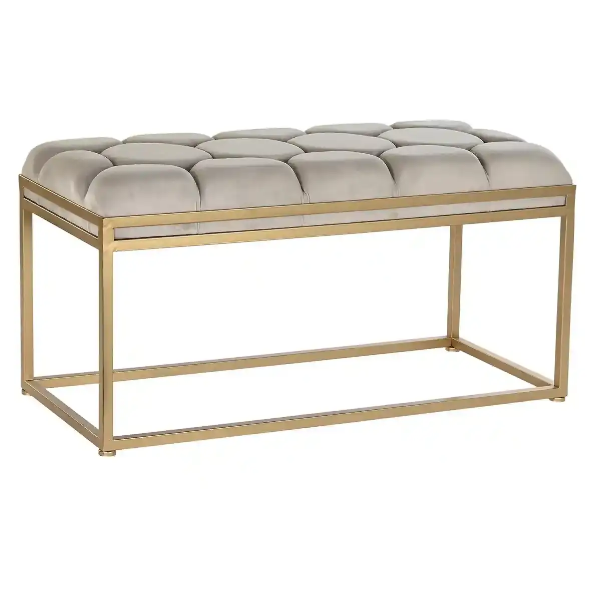 Banc dkd home decor beige metal polyester 100 x 40 x_8529. DIAYTAR COTE D'IVOIRE - L'Art de Vivre l'Élégance Accessible. Parcourez notre gamme variée et choisissez des produits qui ajoutent une touche de sophistication à votre style.