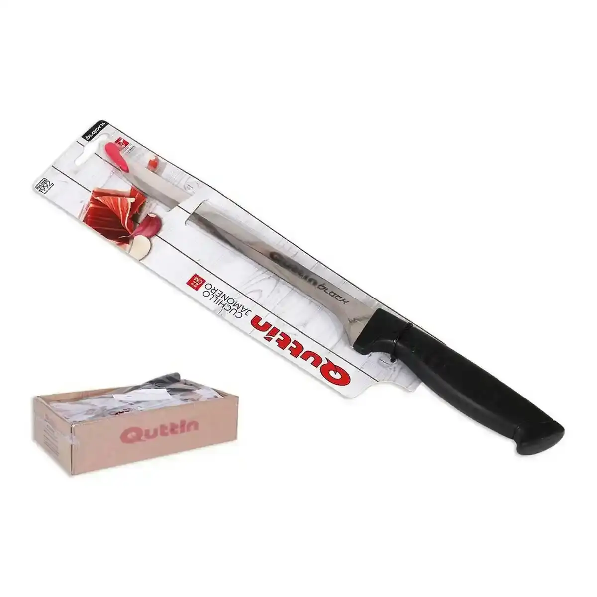 Couteau a jambon quttin noir_7348. DIAYTAR COTE D'IVOIRE - L'Art de Vivre l'Excellence au Quotidien. Explorez notre gamme et choisissez des produits qui ajoutent une note de prestige à votre vie.