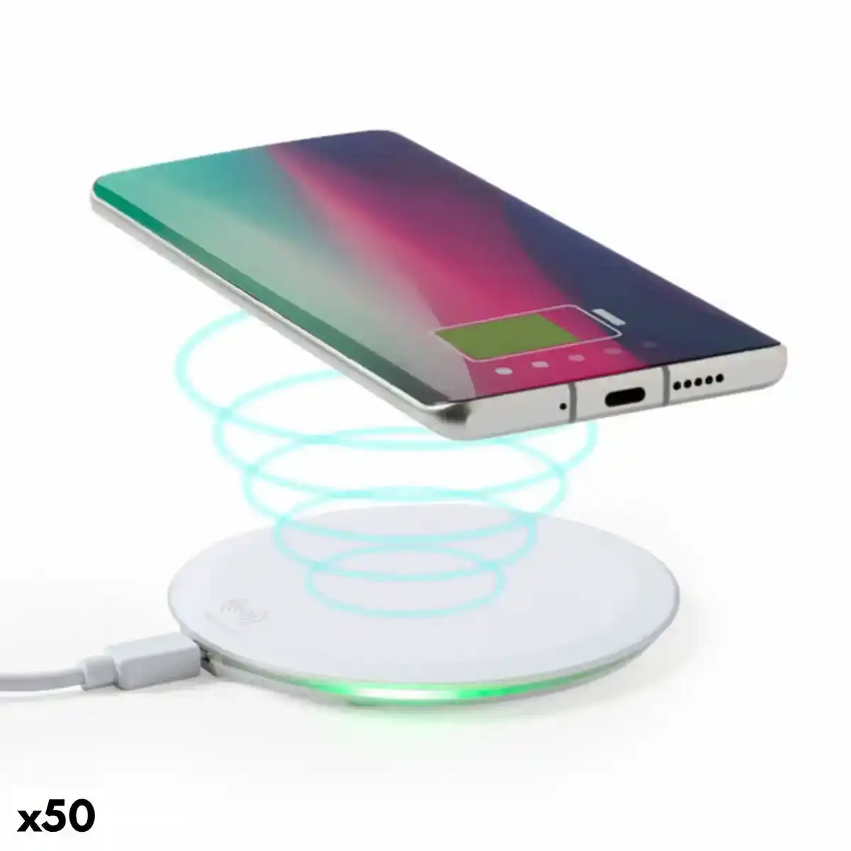 Chargeur sans fil qi pour smartphones 146520 50 unites _8891. DIAYTAR COTE D'IVOIRE - Votre Marché Virtuel au Côte d'Ivoire. Parcourez notre boutique en ligne pour trouver des trésors cachés, des articles indispensables du quotidien aux joyaux artistiques.