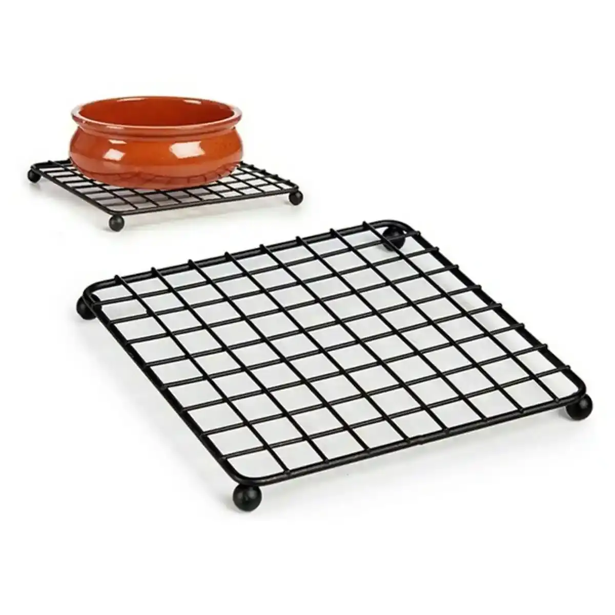 Set de table acier noir 18 5 x 1 5 x 18 5 cm_2269. DIAYTAR COTE D'IVOIRE - L'Art du Shopping Éclairé. Parcourez notre catalogue et choisissez parmi des produits de qualité qui satisferont vos besoins et votre style.