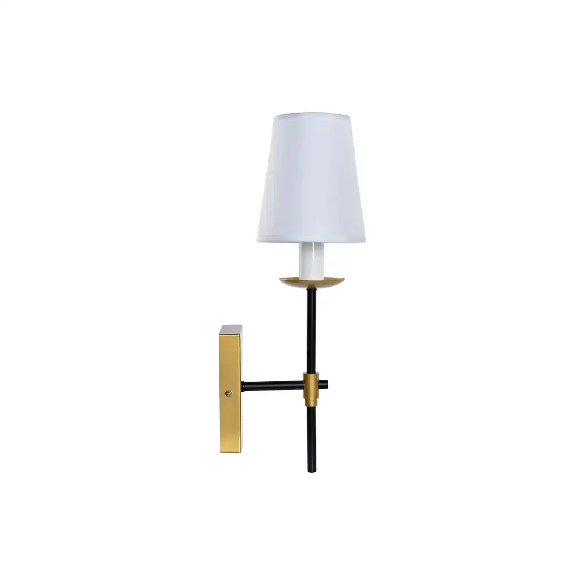 Applique dkd home decor 25w noir metal dore polyester blanc 220_1953. Bienvenue chez DIAYTAR COTE D'IVOIRE - Votre Destination Shopping Complète! Découvrez une boutique en ligne généraliste au Côte d'Ivoire offrant une vaste gamme de produits, allant des vêtements aux gadgets électroniques, en passant par l'artisanat local.