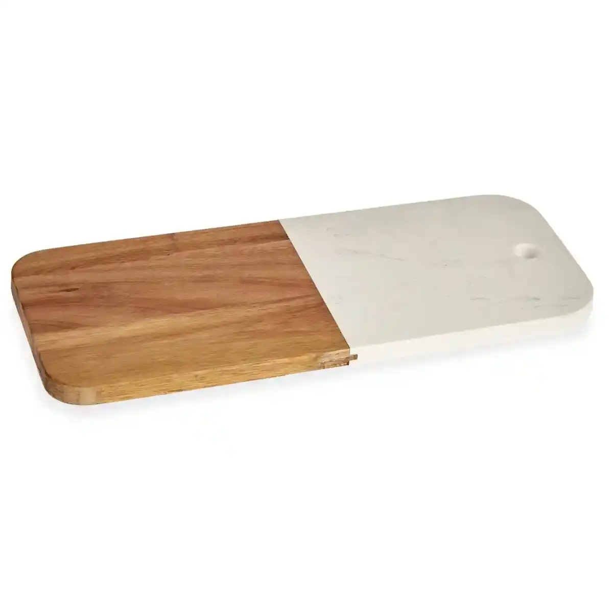 Planche a decouper en marbre d acacia blanc marron 18 x 1 5_5029. DIAYTAR COTE D'IVOIRE - Votre Destination Shopping Authentique. Explorez notre boutique en ligne et découvrez des trésors qui reflètent l'âme du Côte d'Ivoire, pour une expérience shopping unique.