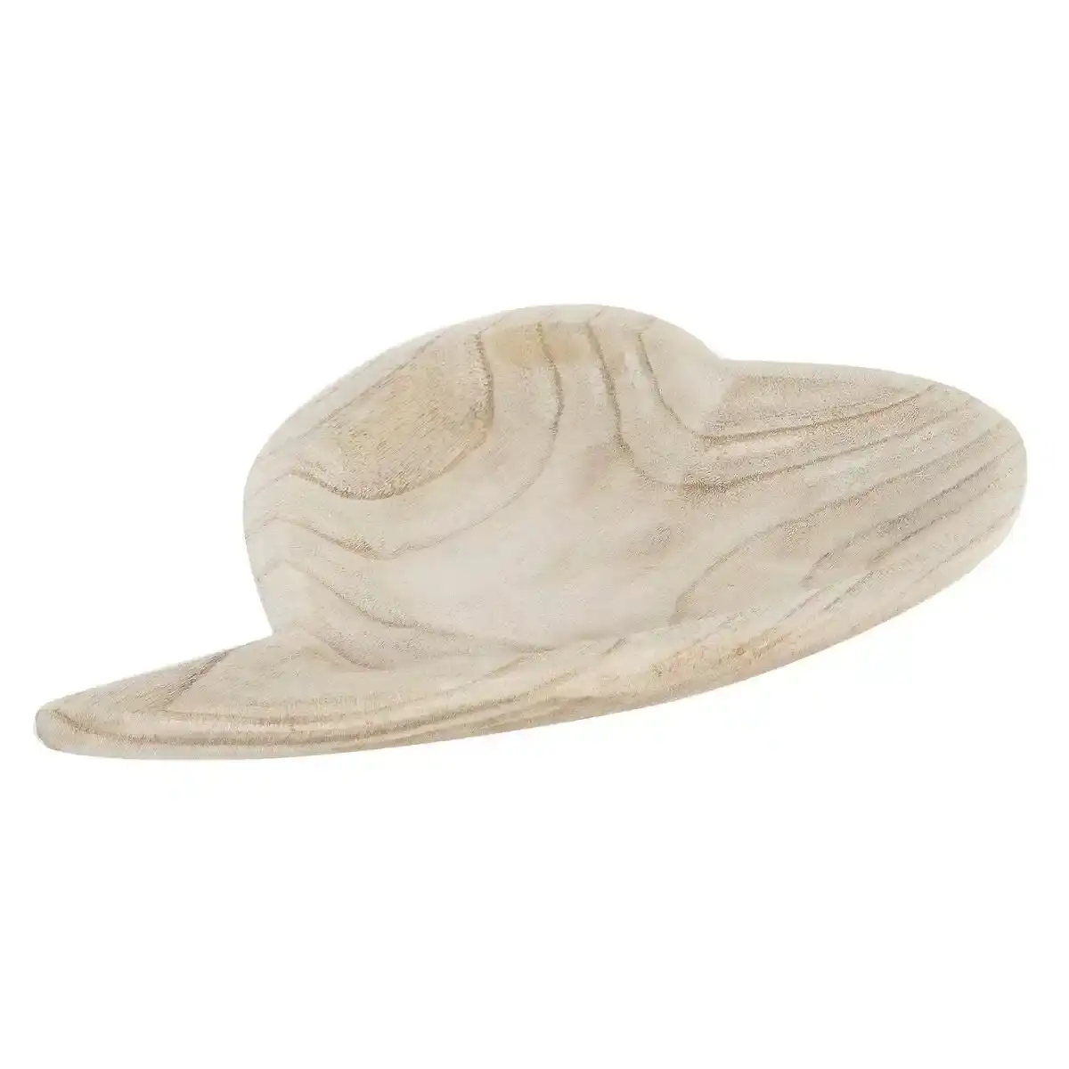 Plateau à goûter DKD Home Decor Natural Heart Marron clair Tropical 35 x 24 x 4 cm