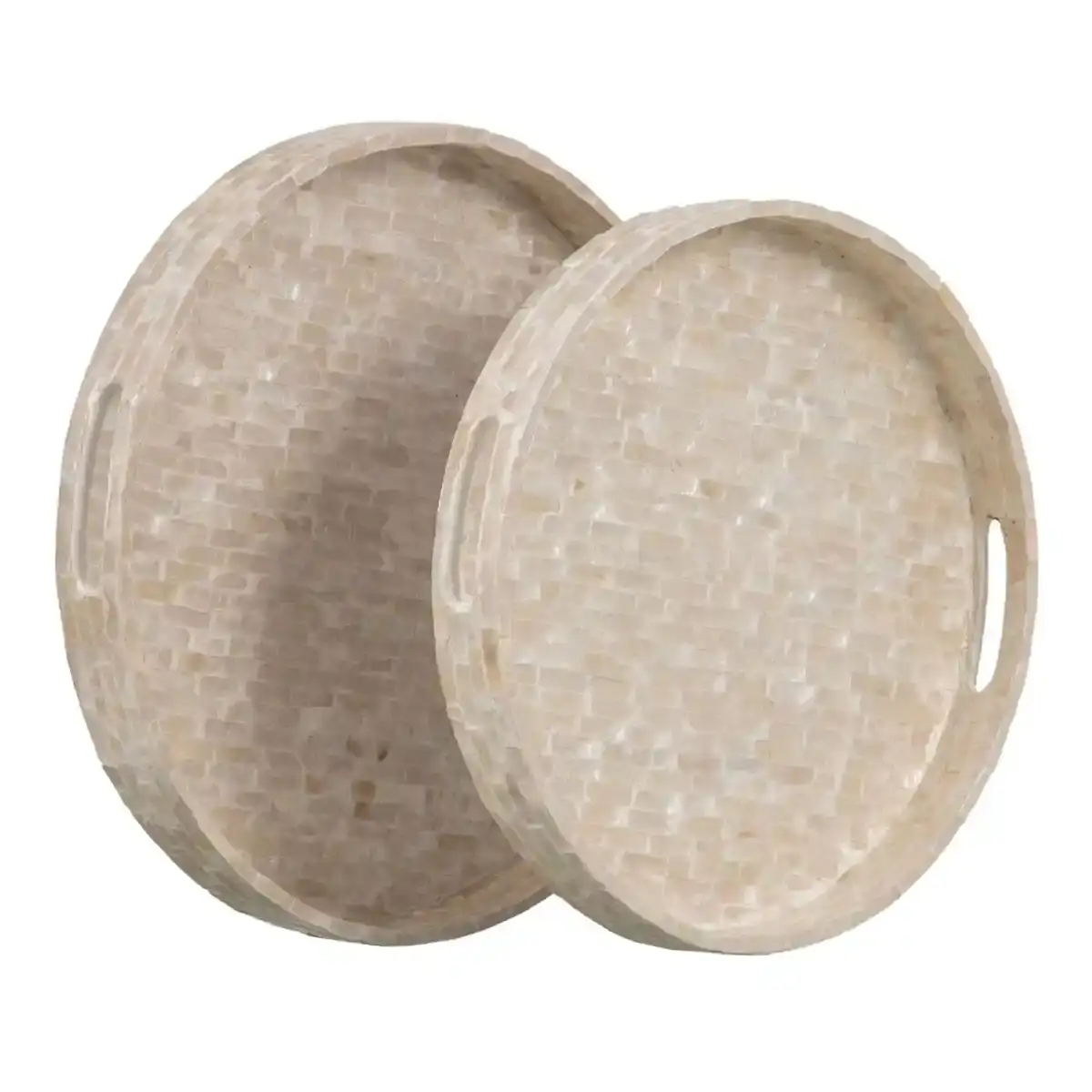 Plateau snack 40 x 40 x 5 cm nacre blanche 2_3359. Plongez dans le Monde de DIAYTAR COTE D'IVOIRE - Où Chaque Article Raconte une Histoire. Explorez notre vaste assortiment et choisissez des produits qui vous parlent et reflètent votre style unique.