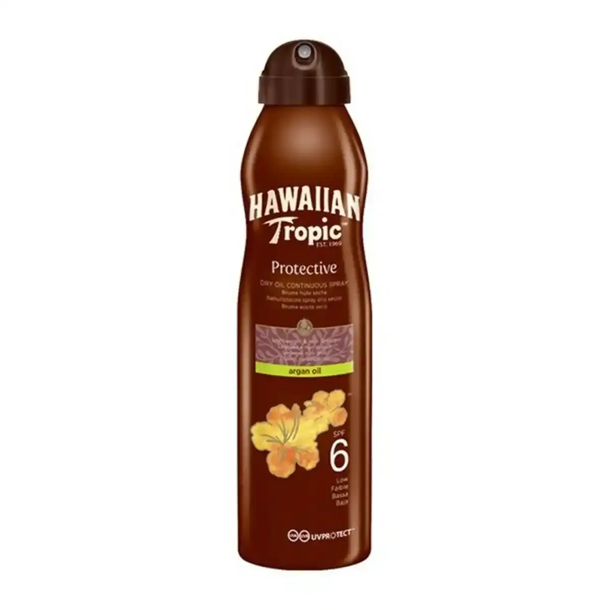 Spray ecran solaire argan oil hawaiian tropic 177 ml _1803. DIAYTAR COTE D'IVOIRE - Où l'Élégance Rencontre l'Authenticité. Naviguez à travers notre boutique en ligne et choisissez des produits qui incarnent le style et la tradition du Côte d'Ivoire.