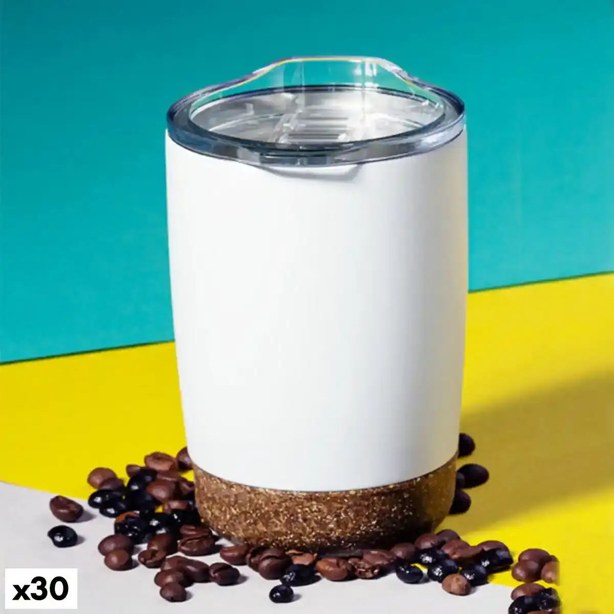 Verre avec couvercle top can cap 146298 liege blanc 380 ml _7968. DIAYTAR COTE D'IVOIRE - L'Art de Trouver ce que Vous Aimez. Plongez dans notre assortiment varié et choisissez parmi des produits qui reflètent votre style et répondent à vos besoins.