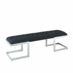 Banc dkd home decor acier polyester noir 140 x 40 x_3460. DIAYTAR COTE D'IVOIRE - Votre Destination Shopping Authentique. Explorez notre boutique en ligne et découvrez des trésors qui reflètent l'âme du Côte d'Ivoire, pour une expérience shopping unique.