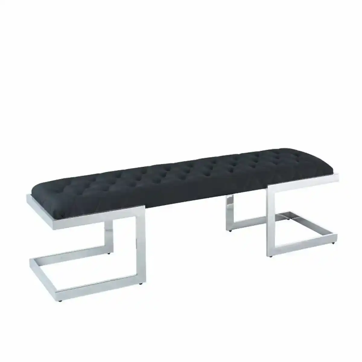 Banc dkd home decor acier polyester noir 140 x 40 x_3460. DIAYTAR COTE D'IVOIRE - Votre Destination Shopping Authentique. Explorez notre boutique en ligne et découvrez des trésors qui reflètent l'âme du Côte d'Ivoire, pour une expérience shopping unique.