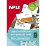 Cartes de visite Apli Blanc 50 Feuilles 90 x 50,8 mm. SUPERDISCOUNT FRANCE