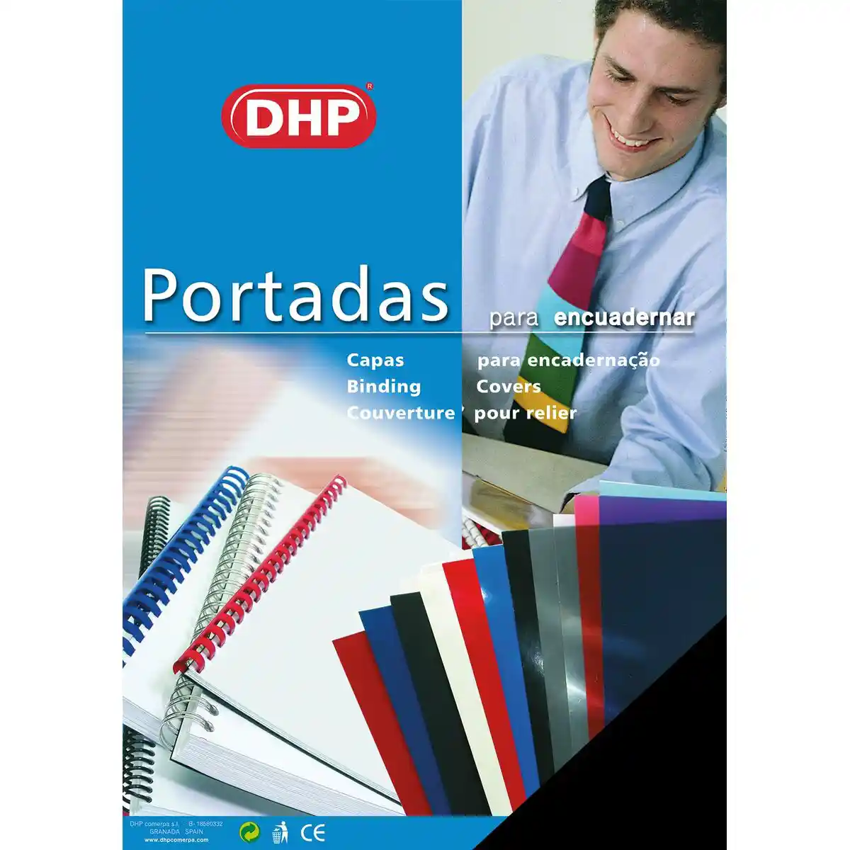 Couvertures de reliure DHP Noir A4 polypropylène (100 Unités). SUPERDISCOUNT FRANCE