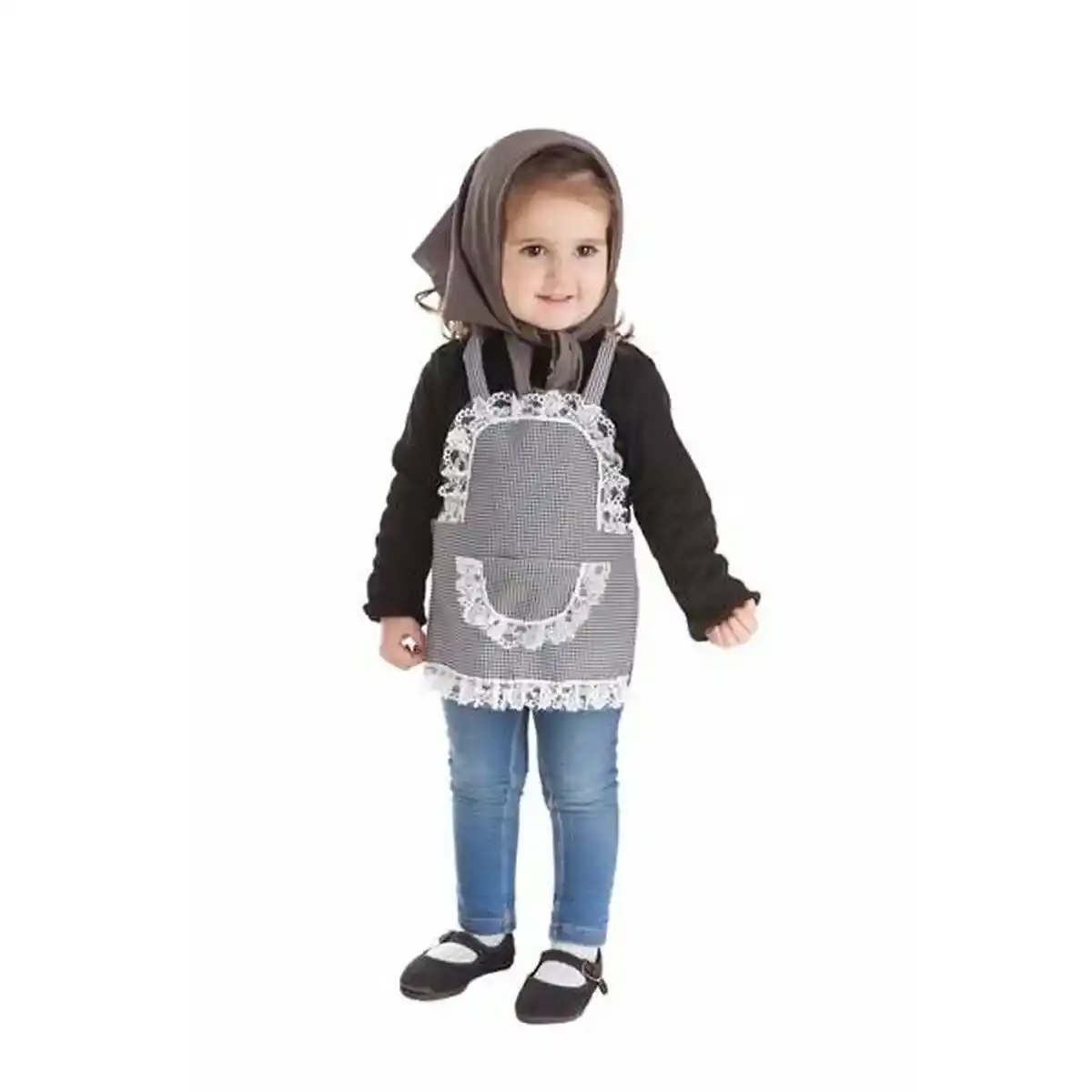 Déguisement pour enfant Vichy Tablier Mouchoir. SUPERDISCOUNT FRANCE