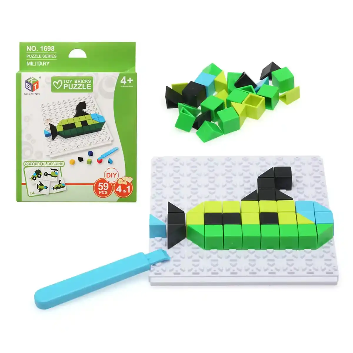 Puzzle 3D Sous-marin 17 x 13,5 cm. SUPERDISCOUNT FRANCE