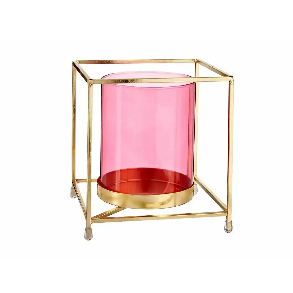 Bougeoir carre rose metal dore verre 14 x 15 5 x 14 cm _5050. DIAYTAR COTE D'IVOIRE - Votre Plateforme pour un Shopping Inspiré. Explorez nos offres variées et découvrez des articles qui stimulent votre créativité et embellissent votre vie.