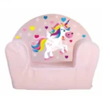 Fauteuil Enfant Licorne Rose Clair. SUPERDISCOUNT FRANCE