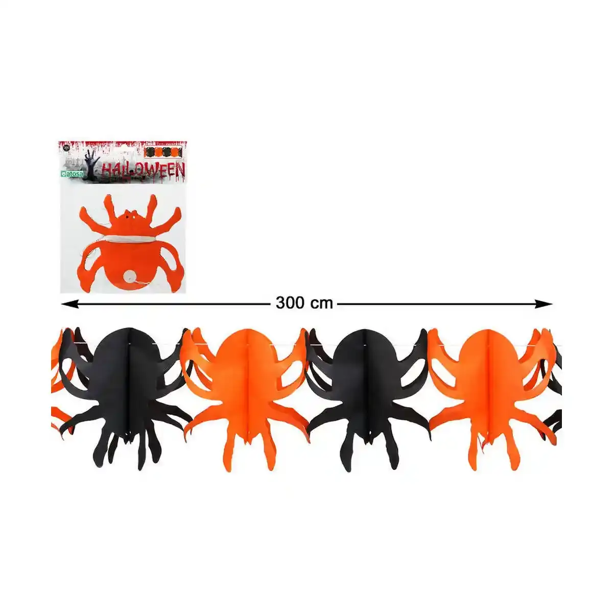 Guirlande araignee 300 cm halloween_3576. DIAYTAR COTE D'IVOIRE - Là où Chaque Produit Est une Trouvaille. Explorez notre sélection minutieuse et découvrez des articles qui correspondent à votre style de vie et à vos aspirations.