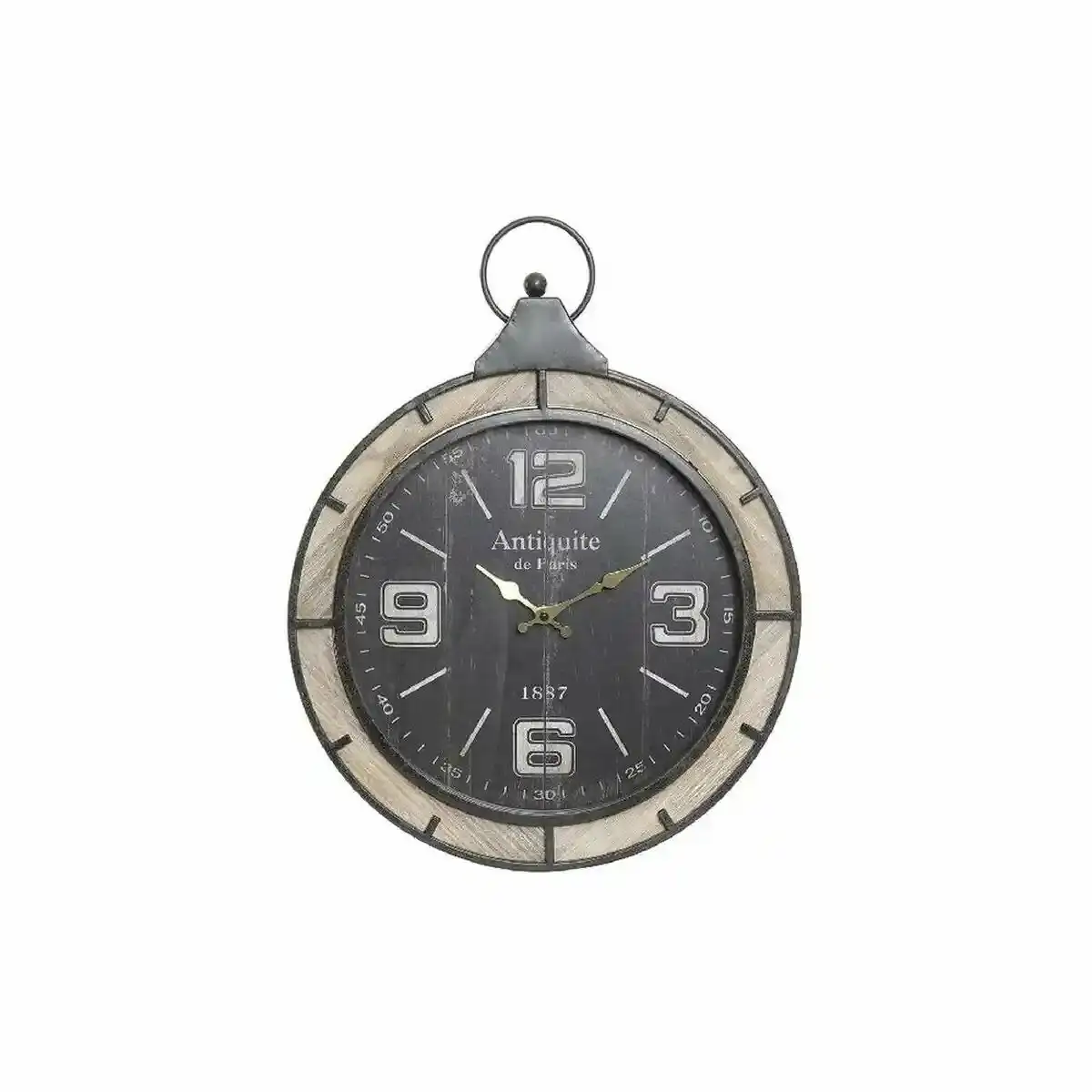 Horloge murale dkd home decor fer noir bois mdf 40 x 6 x 52 cm _7509. Bienvenue chez DIAYTAR COTE D'IVOIRE - Où Choisir est un Voyage. Plongez dans notre plateforme en ligne pour trouver des produits qui ajoutent de la couleur et de la texture à votre quotidien.