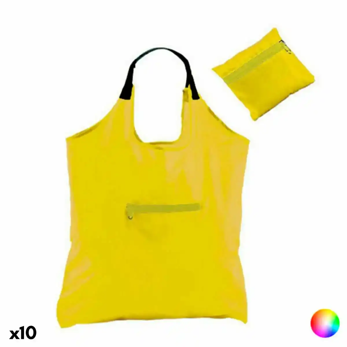 Sac pliant 143184 10unites _1196. DIAYTAR COTE D'IVOIRE - Votre Destination pour un Shopping Inoubliable. Naviguez à travers notre catalogue et choisissez des produits qui vous marquent par leur originalité.