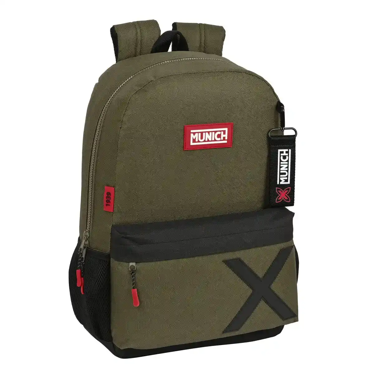Cartable Munich Class Noir Vert militaire (30 x 46 x 14 cm). SUPERDISCOUNT FRANCE