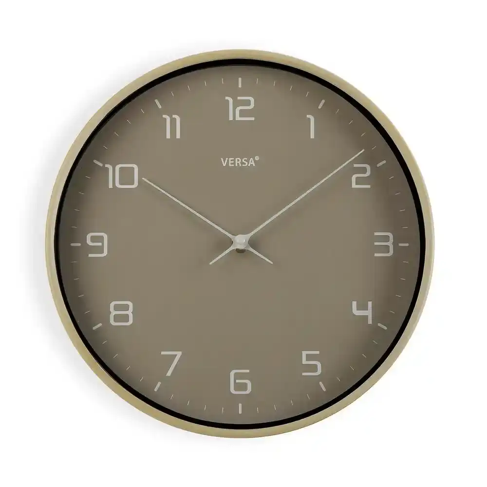 Horloge murale versa bois gris 30 5 x 4 3 x 30 5 cm quartz polyurethane_3335. DIAYTAR COTE D'IVOIRE - Où Votre Shopping Prend Vie. Explorez notre boutique en ligne pour trouver des articles qui vous ressemblent et qui ajoutent de l'éclat à votre quotidien.