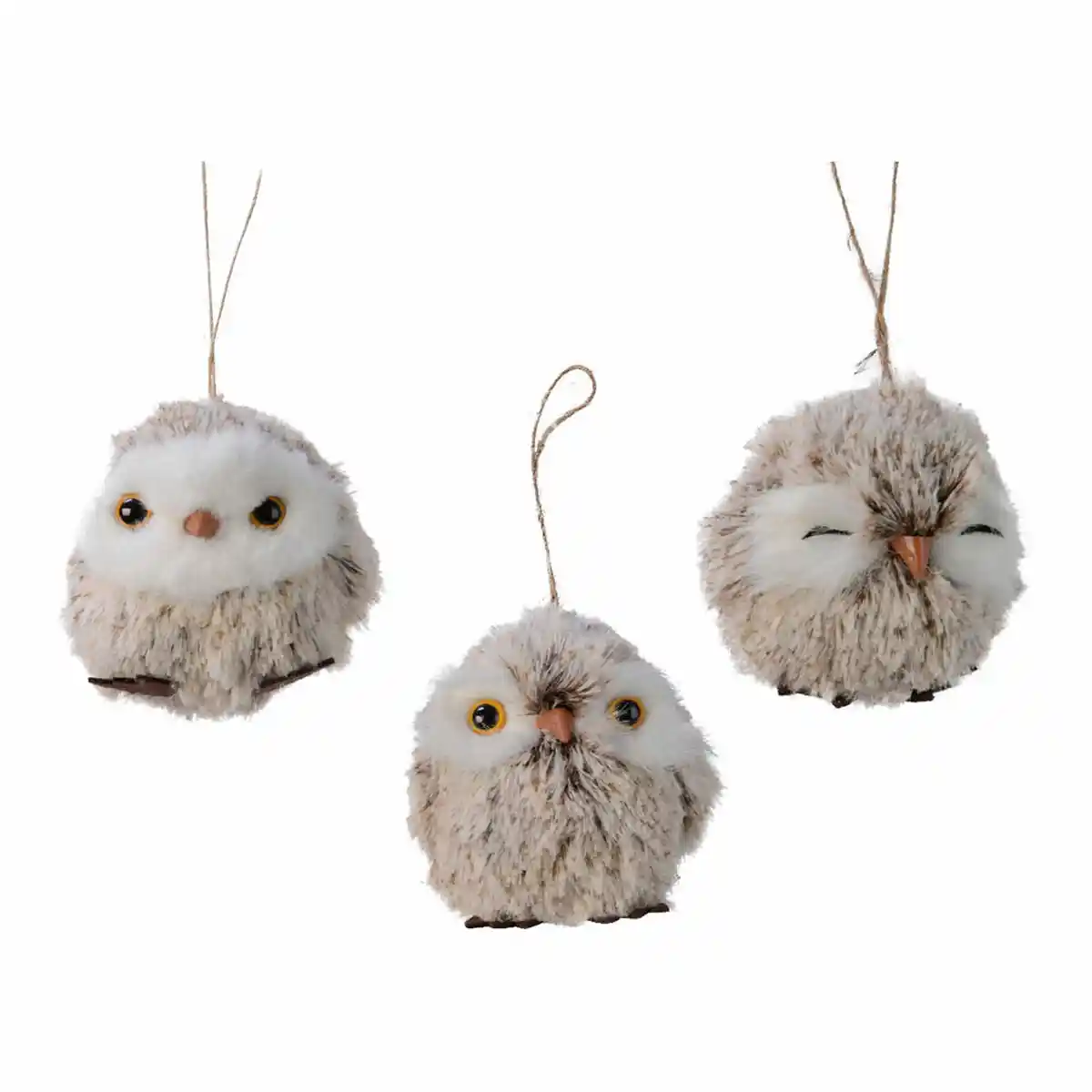 Boule de Noël Sapin de Noël Hibou Polyester (Ø 7 cm). SUPERDISCOUNT FRANCE