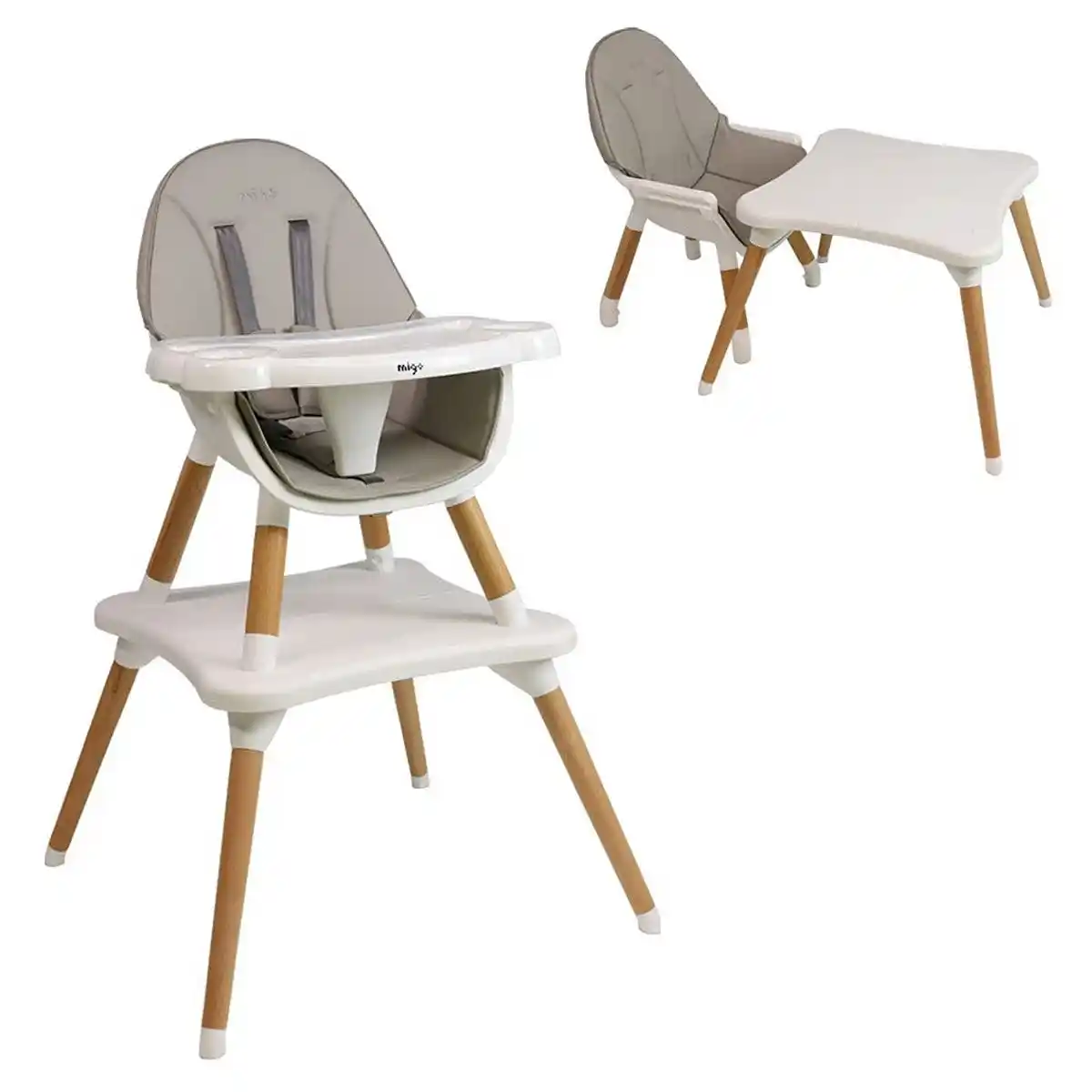 Chaise Haute Nania Rouge Gris 6 - 36 Mois. SUPERDISCOUNT FRANCE