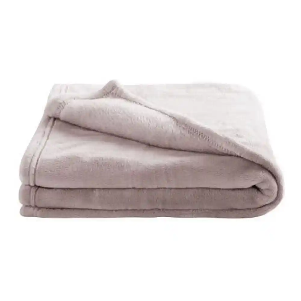 Couverture Domiva Beige 100 x 150 cm. SUPERDISCOUNT FRANCE