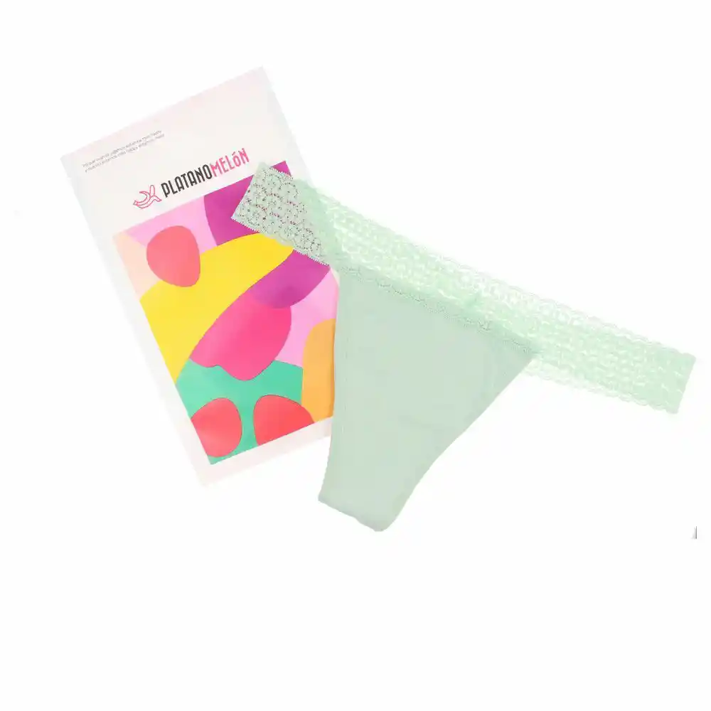 Culotte menstruelle Platanomelón Kiwitas Taille L String Dentelle. SUPERDISCOUNT FRANCE