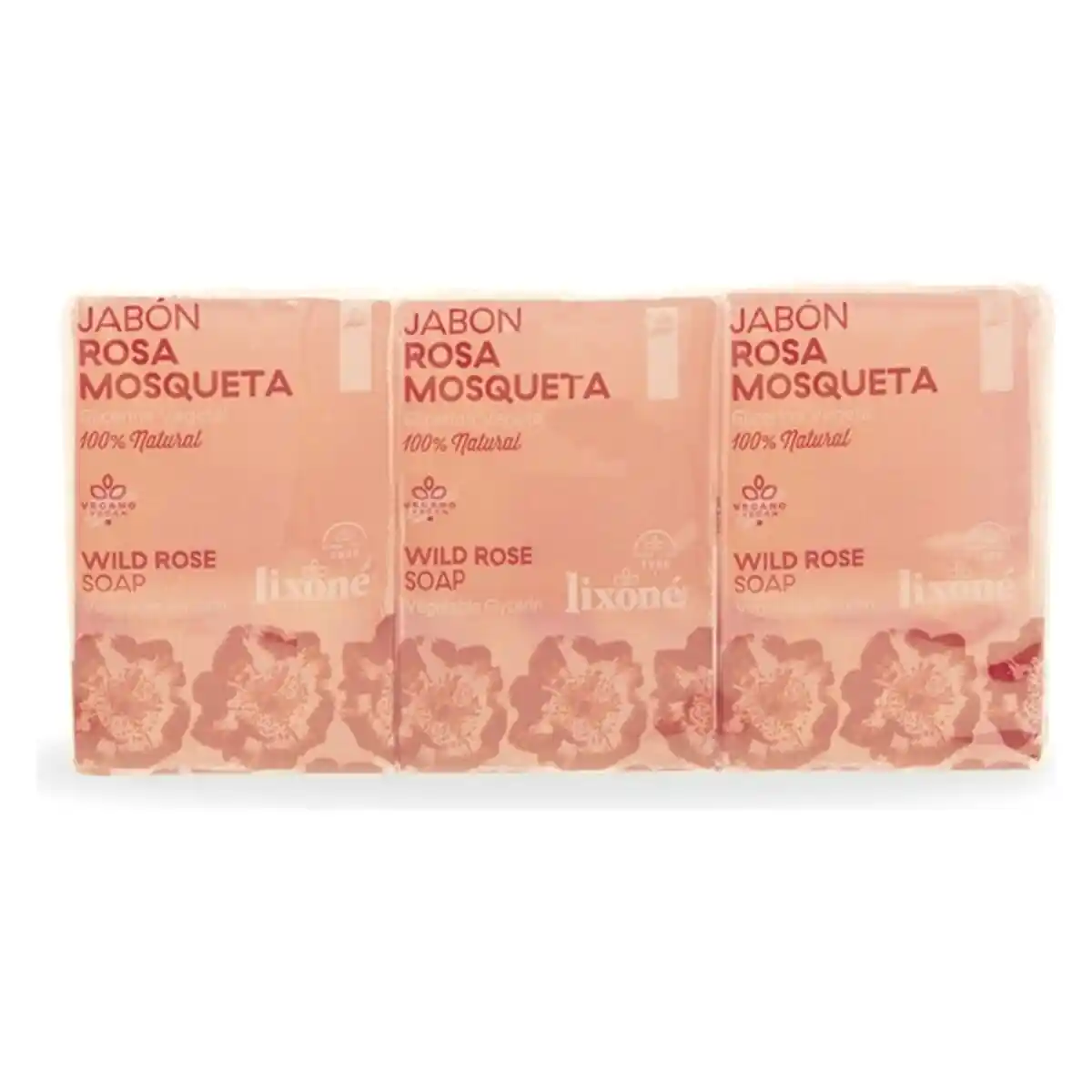 Gateau de savon rosa mosqueta lixone 3 x 125 g _4614. DIAYTAR COTE D'IVOIRE - Où Chaque Produit est une Promesse de Qualité. Explorez notre boutique en ligne et choisissez des produits qui répondent à vos exigences élevées.