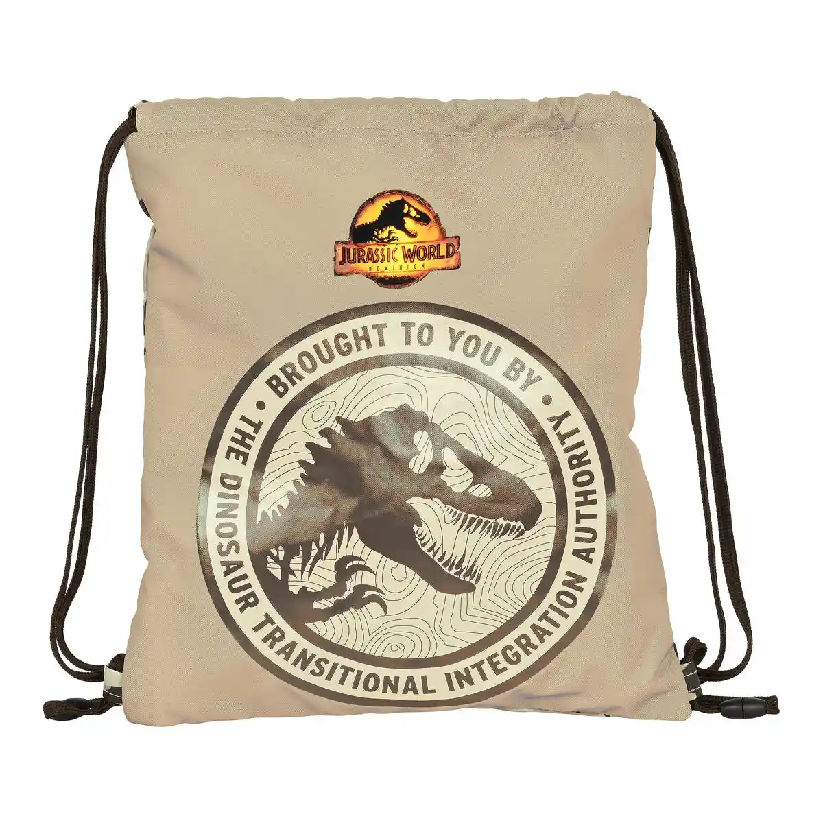 Sac à Dos à Cordes Jurassic World Dominion Marron (35 x 40 x 1 cm). SUPERDISCOUNT FRANCE