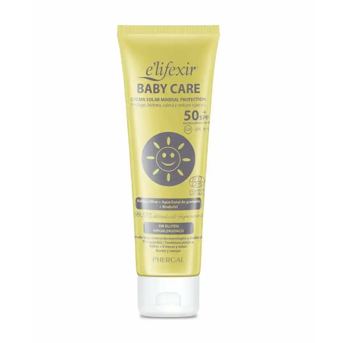 Crème Solaire Visage Elifexir Protection Minérale 100 ml SPF 50+. SUPERDISCOUNT FRANCE