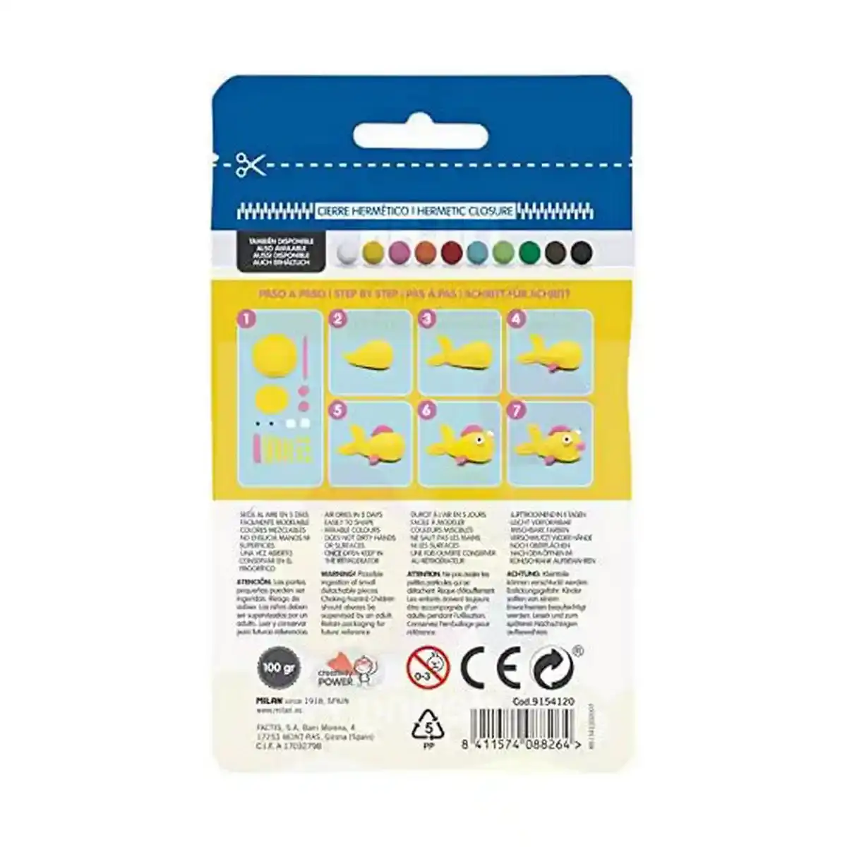 Pâte à modeler Milan Modeling play Jaune. SUPERDISCOUNT FRANCE