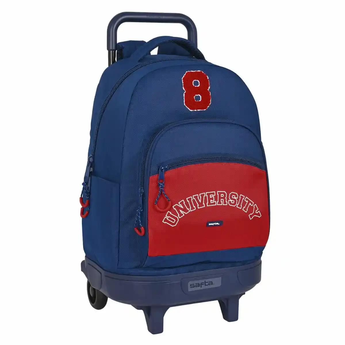 Sac à Dos Scolaire à Roulettes Safta University Rouge Bleu Marine (33 x 45 x 22 cm). SUPERDISCOUNT FRANCE