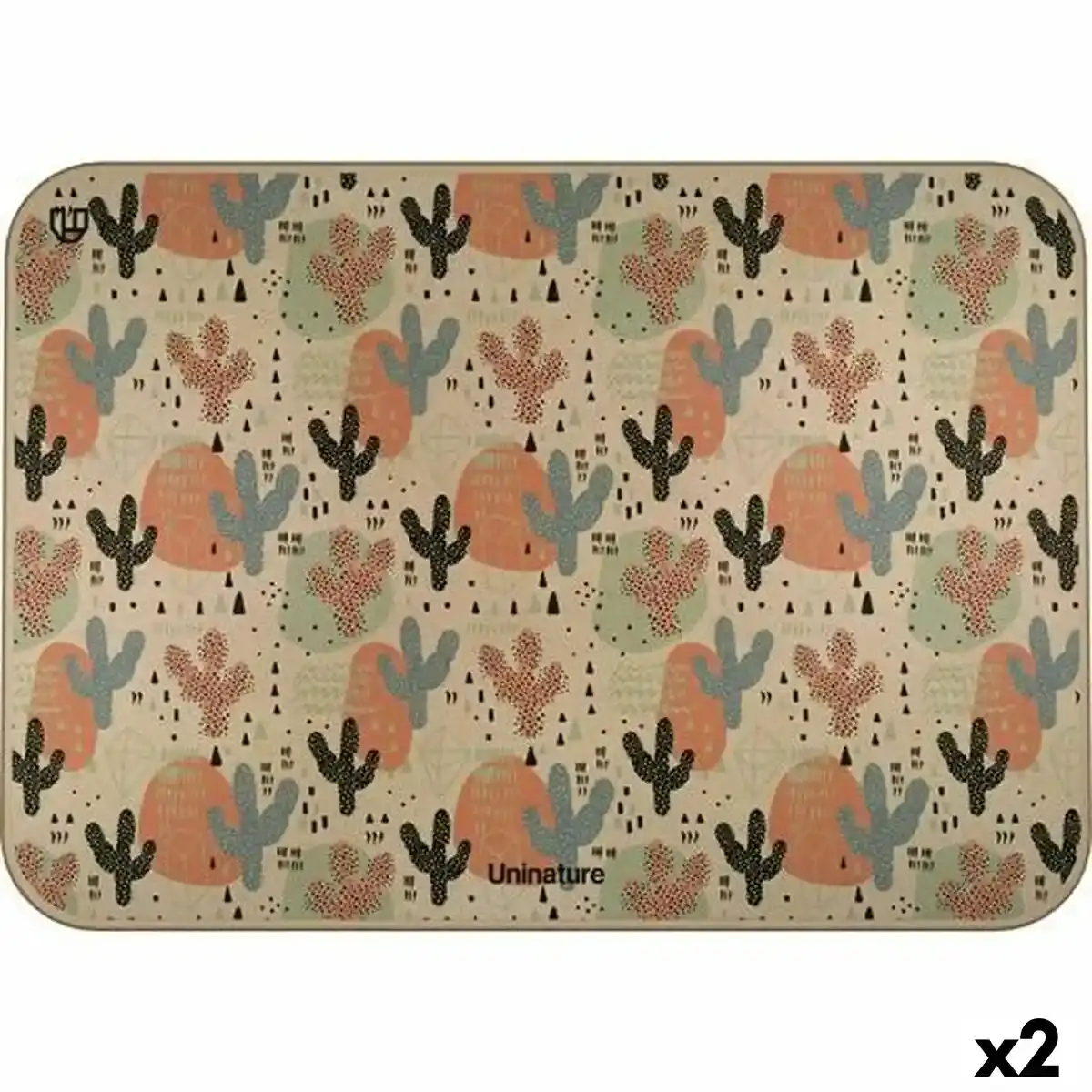 Tapis Antidérapant Unipapel Uninature Cactus Plastique 47 x 33 cm Carton (2 Unités). SUPERDISCOUNT FRANCE