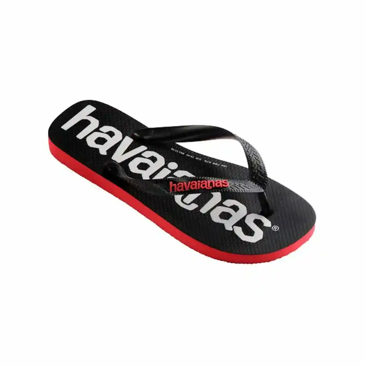 Tongs Femme Havaianas Top Logomania Rouge Noir. SUPERDISCOUNT FRANCE
