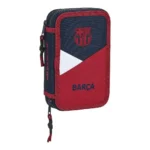 Trousse Double F.C. Barcelona Corporativa Blue Maroon (12,5 x 19,5 x 4 cm) (28 pcs). SUPERDISCOUNT FRANCE