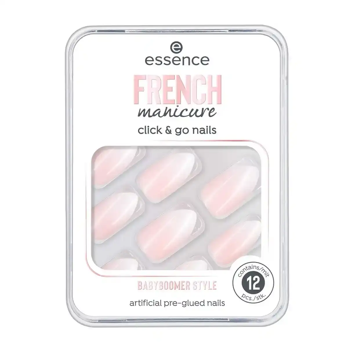 Faux ongles essence click go nails 02 manucure francaise style babyboomer 12 unites_4180. DIAYTAR COTE D'IVOIRE - Là où Choisir est une Célébration de l'Artisanat. Explorez notre gamme variée et choisissez des produits qui incarnent la tradition et le talent des artisans du Côte d'Ivoire.